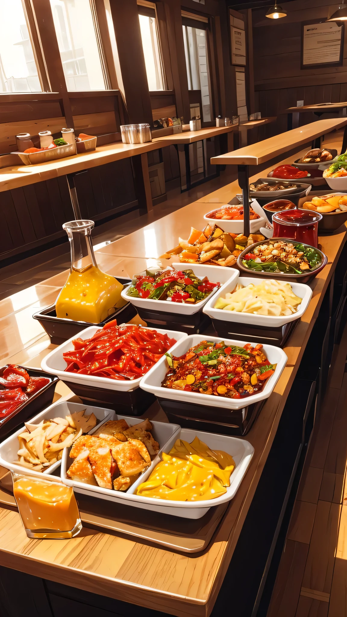 condiments on table