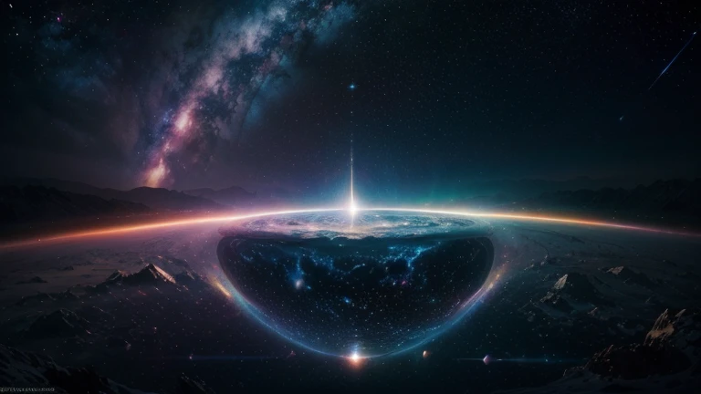 (best quality,4k,8k,highres,masterpiece:1.2),ultra-detailed,(realistic,photorealistic,photo-realistic:1.37),quadrimatrism in deep space,oil painting,glimmering stars,cosmic dust clouds,intergalactic travel,ethereal landscapes,multidimensional beings,hypnotic galaxy colors,celestial bodies,dense nebulas,interstellar adventure,mysterious dark matter,theories of alternate universes,astral planes,sparkling constellations,distortion of spacetime,otherworldly dimensions,photon trails,luminescent comets,twinkling planets,interplanetary civilizations,cosmic harmony,pulsating energy fields,universe engulfed in cosmic light,alien encounters,astronomical wonders,golden nebula rays,expanding cosmos,eternal cosmic dance,cosmic entities in vibrant hues,luminous supernovas,celestial symphony,cosmic mysteries unfold amidst vibrant hues