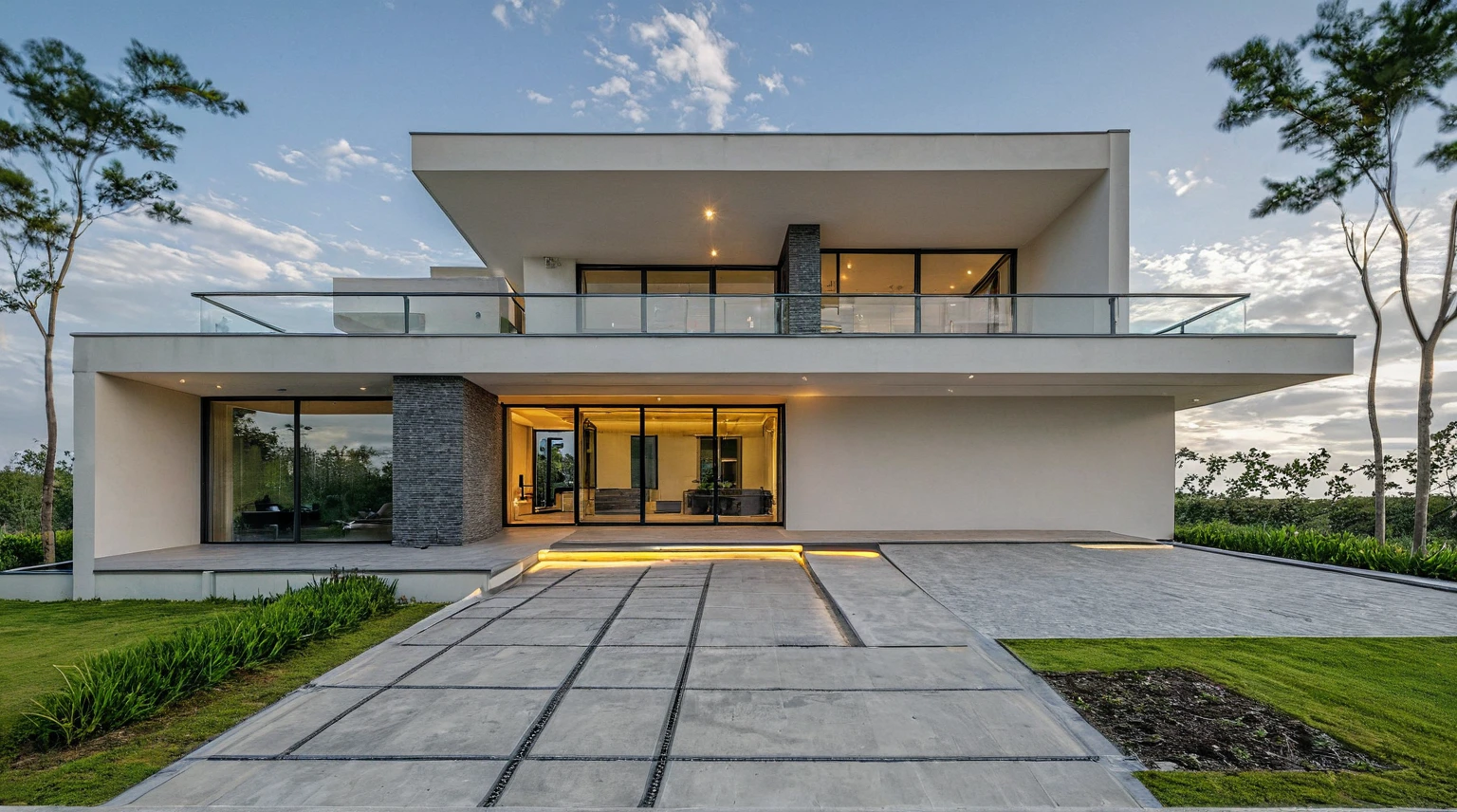 Masterpiece, high quality, best quality, authentic, super detail, outdoors, onestoreyvillaXL, aiaigroup, house style modern on the street ,stairs, white wall ,road,pavement, grass, trees, sky, cloud, (daylight:1.1)
