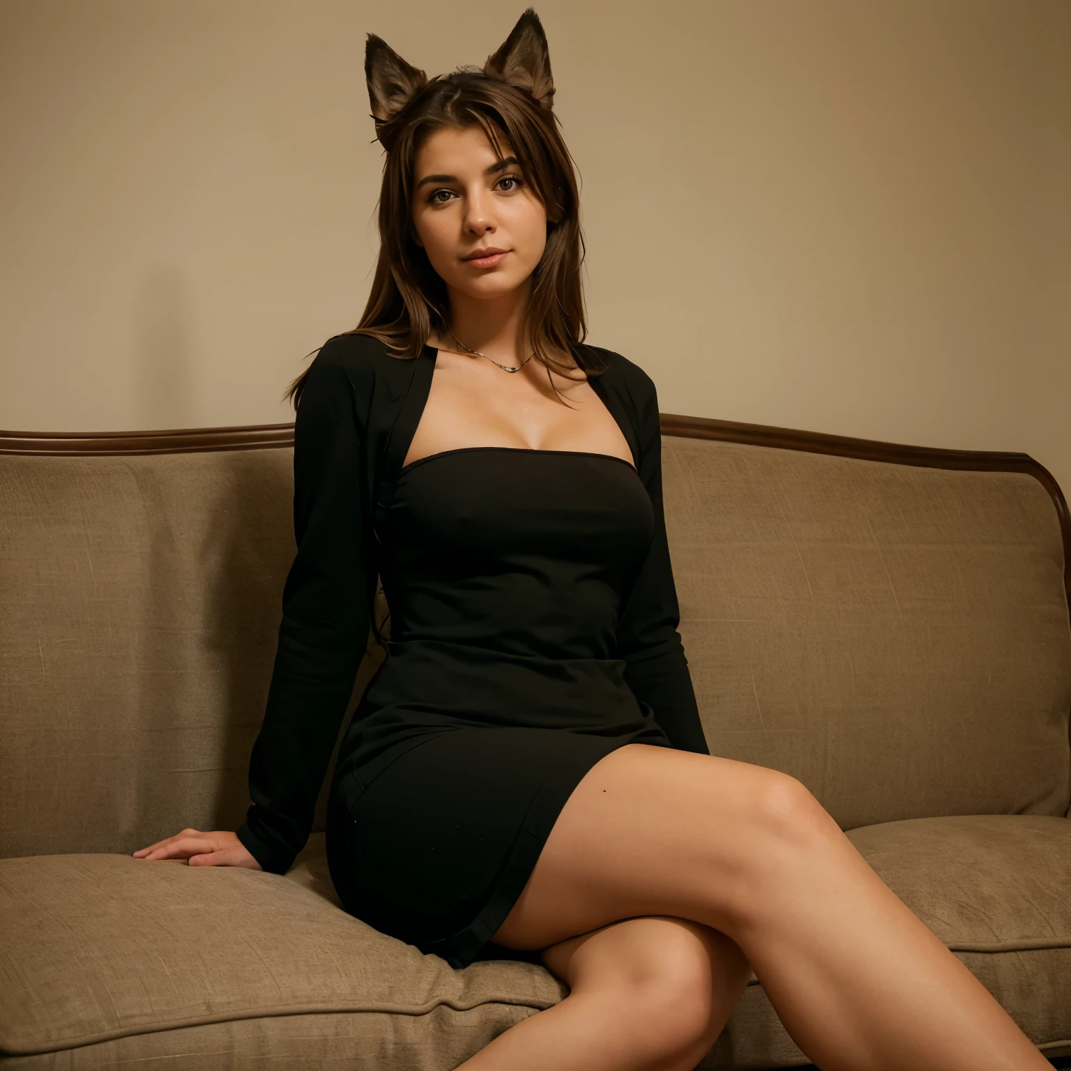 Just find an example of a female anthropomorphic furry German Shepherd sitting on something, maybe like a bed or couch