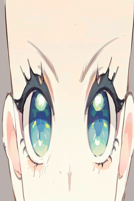 anime eyes with a blue and green eye and a white nose, huge anime eyes, large cute anime eyes, big anime eyes, anime eyes, eyes). full body, eyes in the style of nendoroid, detailed anime eyes with pupils, large anime eyes, tsurime eyes, evangelion style eyes, detailed pupils, android eyes, eyes glowing