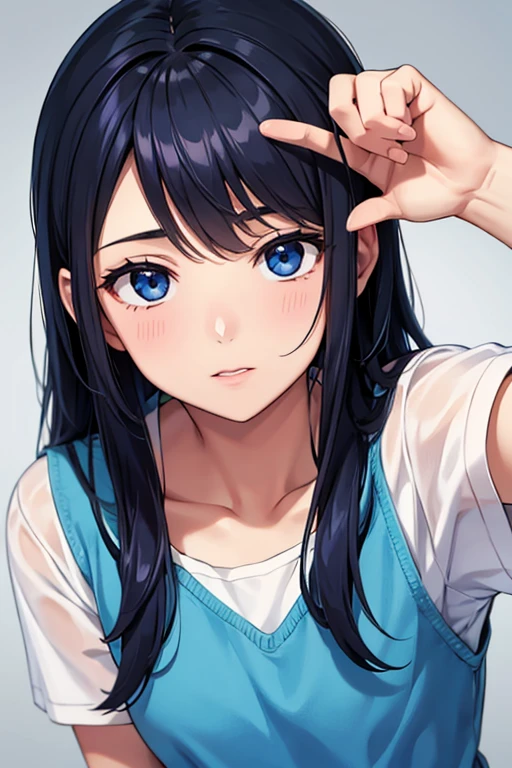 Un chico ,joven,cabello largo , ojos azules. 