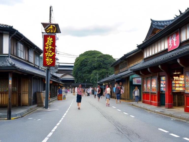 Kawagoe City、Suburban town、empty street、evening、Storehouse architecture、bridge、Old store、shrine、Temple、ragged、Circuit board、complicated、Izakaya、Mom-and-pop candy store、Japanese sweets shop、Super detailed、Realistic、tourist、bustling street、超Realistic、high quality、Highest、Super Detail、Crazy Detail 、Very detailed、Photorealistic、A magnificent composition、Highest品質、32k --v 6