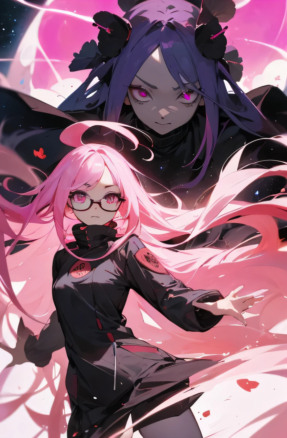 Opium Poppy is what she is known as
Long pink hair
Eyes that glisten like galaxies
She wears a large sweater and a skirt
Her quirk is that when she looks someone in the eyes she takes their power, she can only have one at a time
She wears glasses to prevent her from using her quirk
Heroes and heroes in training have been sent to look for her
Completely insane
Can go undercover as a student in UA