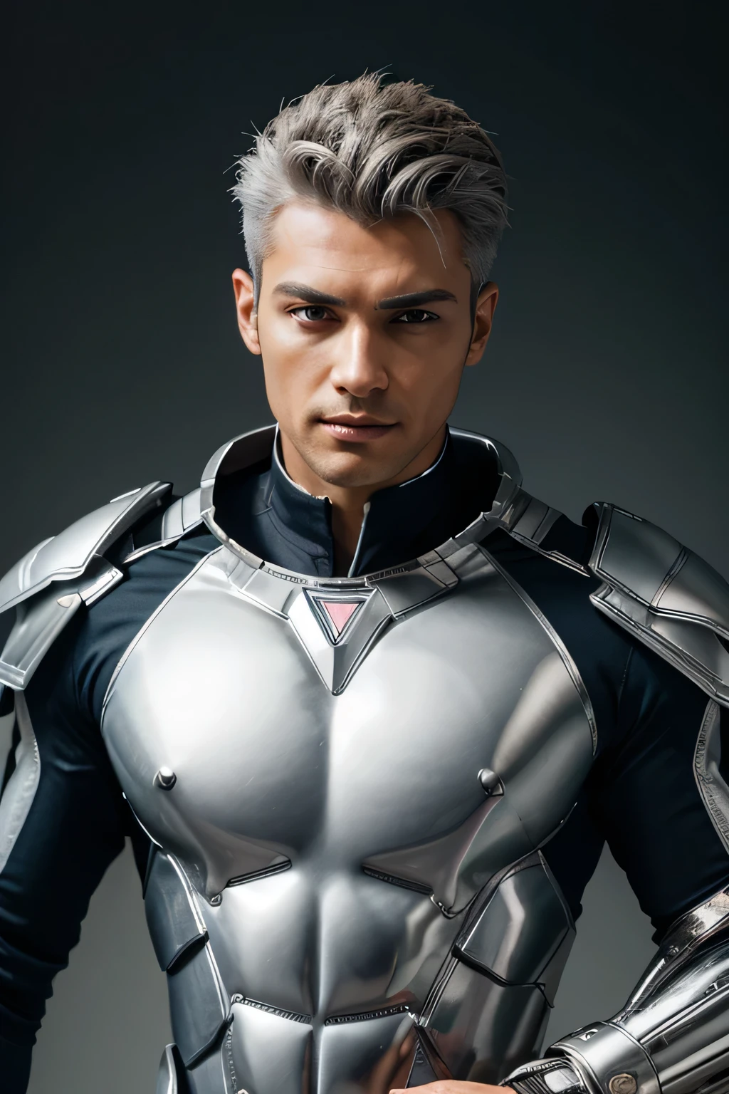 a handsome silver hawk man, with ultra quality, ultra details, 8k
