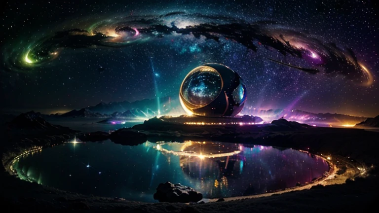 (best quality,4k,8k,highres,masterpiece:1.2),ultra-detailed,(realistic,photorealistic,photo-realistic:1.37),quadrimatrism in deep space,oil painting,beautiful alien mutants, glimmering stars,cosmic dust clouds,intergalactic travel,ethereal landscapes,multidimensional beings,hypnotic galaxy colors,celestial bodies,dense nebulas,interstellar adventure,mysterious dark matter,theories of alternate universes,astral planes,sparkling constellations,distortion of spacetime,otherworldly dimensions,photon trails,luminescent comets,twinkling planets,interplanetary civilizations,cosmic harmony,pulsating energy fields,universe engulfed in cosmic light,alien encounters,astronomical wonders,golden nebula rays,expanding cosmos,eternal cosmic dance,cosmic entities in vibrant hues,luminous supernovas,celestial symphony,cosmic mysteries unfold amidst vibrant hues