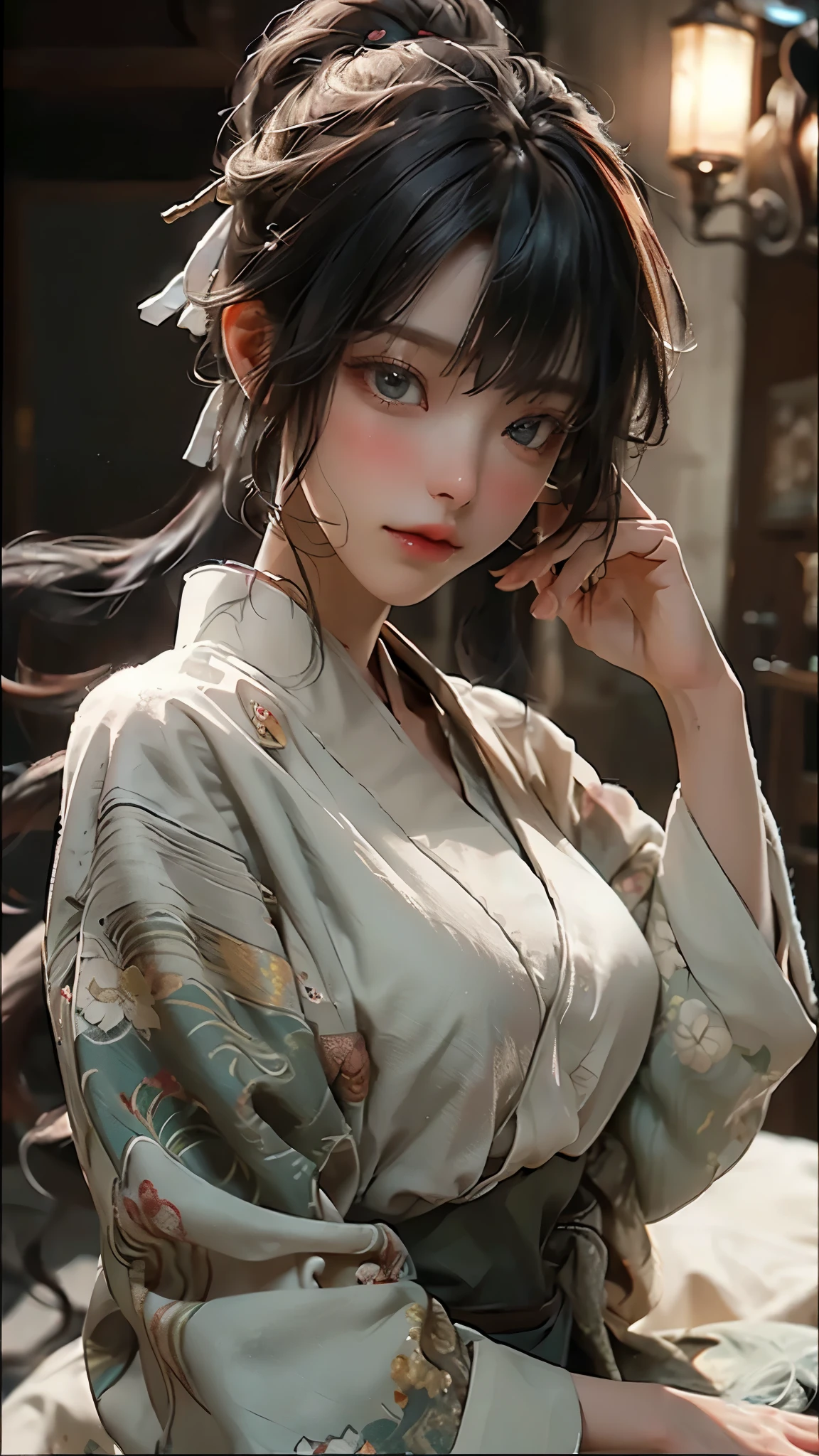 ((8K,RAW photos,top Quority,tmasterpiece)(realisticlying,realisticlying:1.37),(HighestQuali),(Best shadow),(Most Best Illustration),clavicle((The large)),((,Raised sexy,Ultra-high resolution,HD CG unifies 8K wallpapers,physically-based renderingt,cinmatic lighting),(aegyo sal:1),18 years old girls,Need,tmasterpiece,whaite hair,Golden eyes,Hairline,Fair skin,SideBraid,1 sexy girl, taking a shower, beauitful face, adorable eyes, huge tit,busty figure,Chinese Hanfu,tmasterpiece,16k,Ray traching,NVIDIA RTX,Hyper-Resolution,Unreal 5,Subsurface scattering、PBR Texture,Anisotropy Filtering,depth of fieldAXIMUM DEFINITION,Many-Layer Textures,Albedo e mapas Speculares,Surface coloring,Accurate simulation of light-material interactions,perfectly proportions,Two-colored light,largeaperture,Low ISO,White balance,the rule of thirds