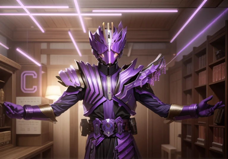 将颜色更改为purple黑，purple（Ensure its layering and armor texture，purple是主色调,全purple。，maintain shape，Can&#39;t figure it out，I will cut you to death）