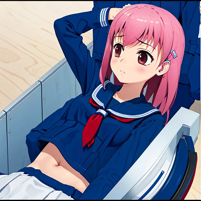 High school girl with stomach ache