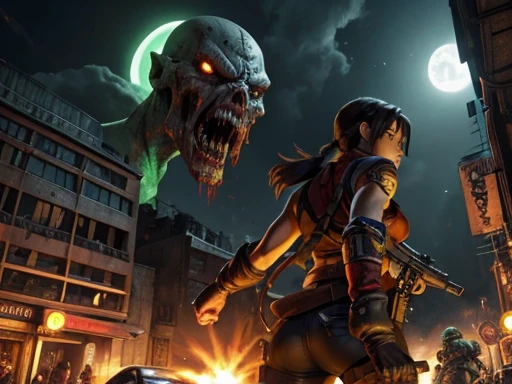 falling in a wolrd with different universes and multiple characters , like mario, tomb raider, street fighter, pac-man, hallo, doom, starfox, link from zelda, sonic, green pipes, hills, guns, chun-li, lara croft, arcade terminal, console; megadrive; saturn; super nintendo; playstation, joysticks, Cacodemon, dr robotnik, zombie from resident evil, solstice,