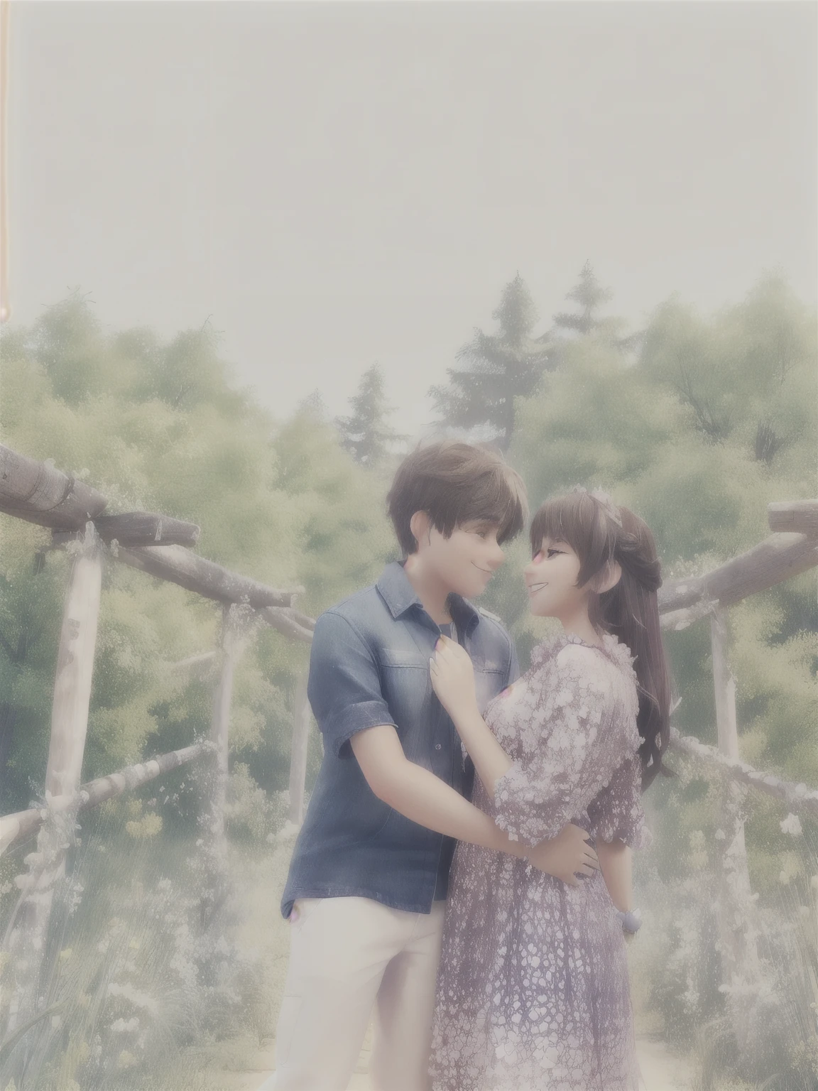 LoLovely ccouple romantic background  realistic high quality background 3D 