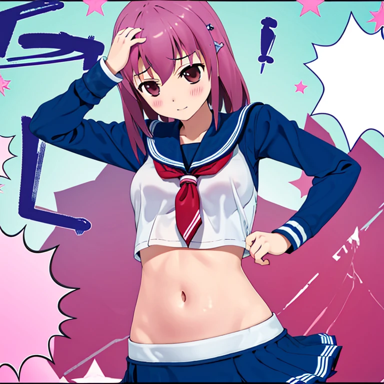 High school girl with stomach ache
