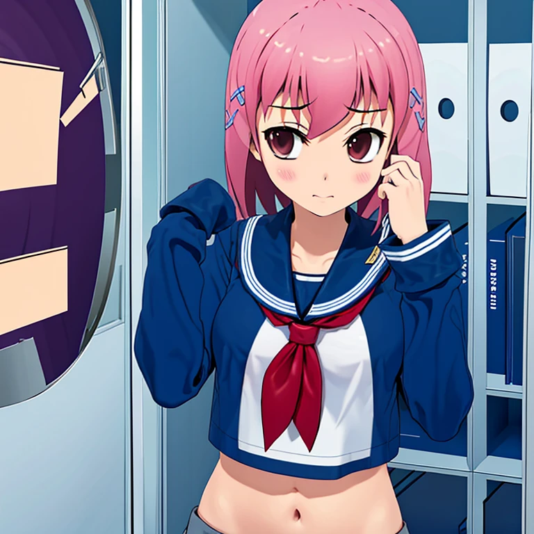 High school girl with stomach ache