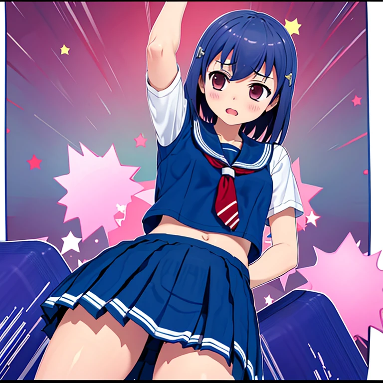 High school girl with stomach ache