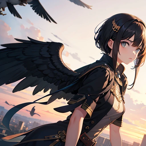A girl with vulture-wings