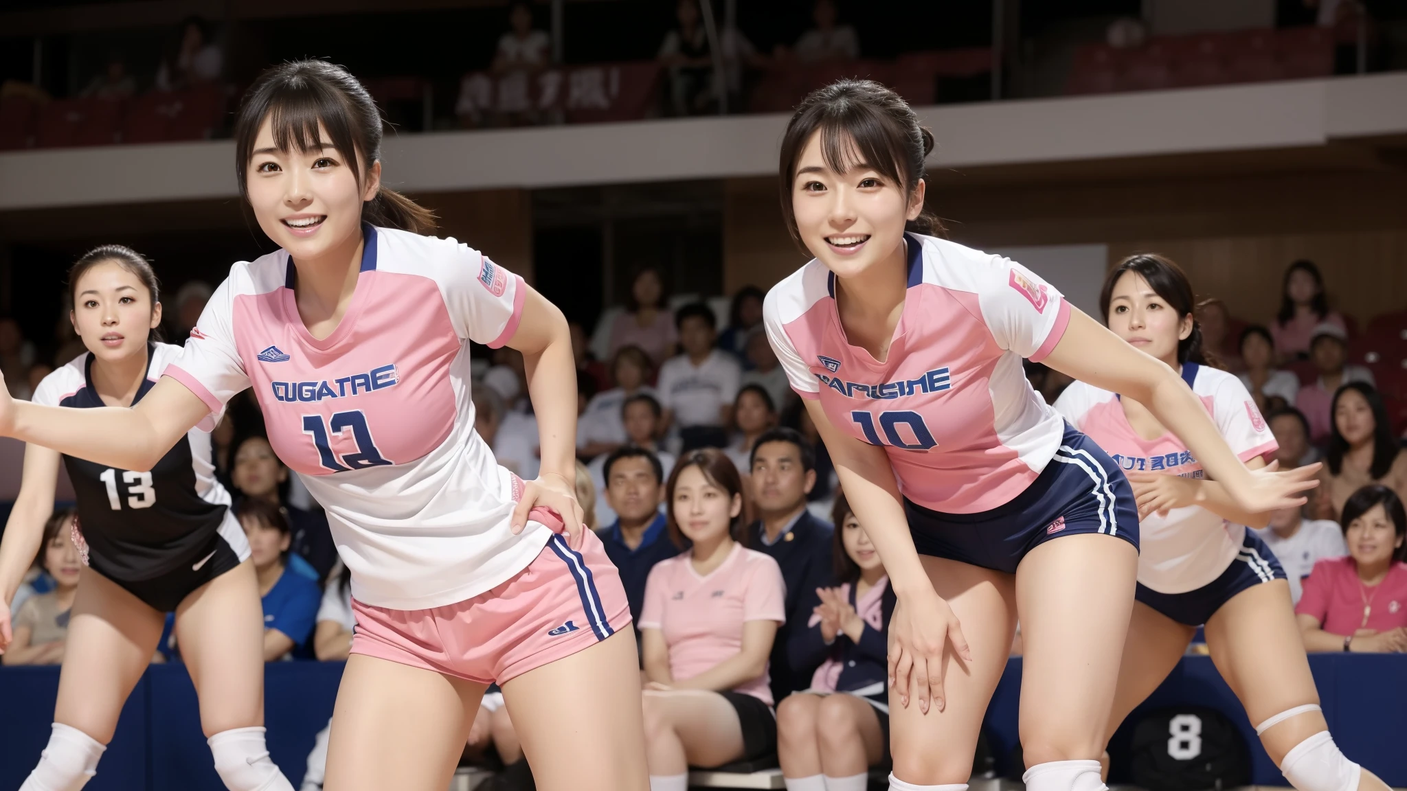 2 girls,Sumoをしている,Sumo,Big Breasts,Small nipples,high school girl,Upper body naked,Being in the ring,Sumoを取っている,Sumoの勝負をしている,Turning,Ryogoku Kokugikan