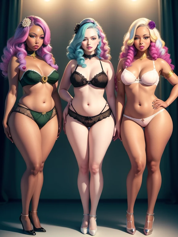 Feminized Gems,
Beautiful and perfect face,
Hair color and style are the same as skin color,
Everyone is different height,
Masterpiece,
Full Body Shot,
Wearing only a little underwear