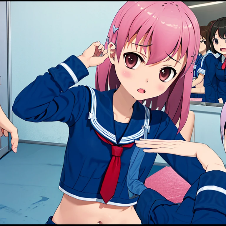 High school girl with stomach ache