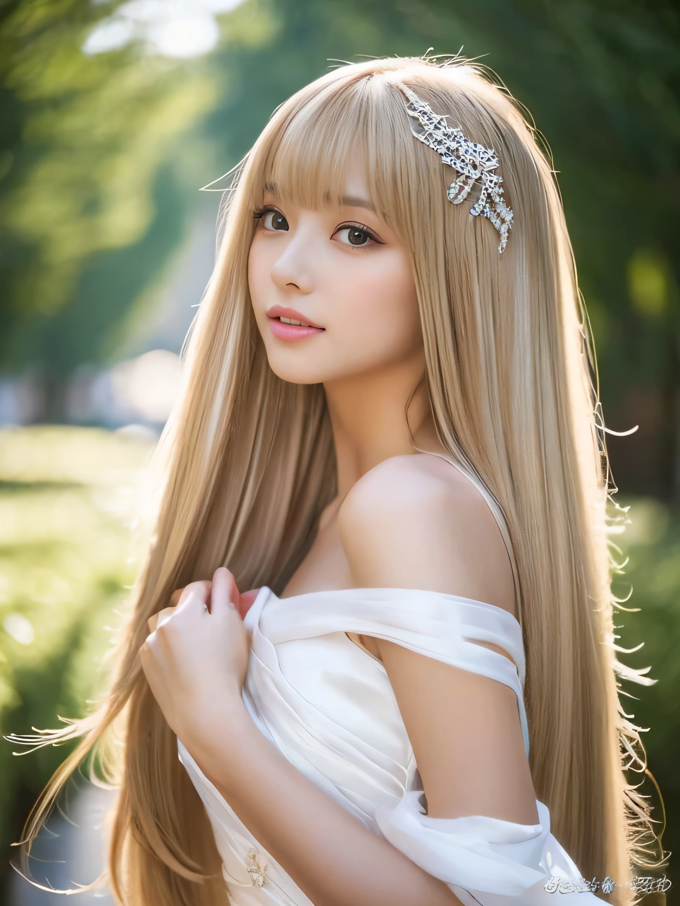 ((whole body)) (big 1.4) Beautiful Fantasy Girl ((highest quality)), ((masterpiece)), (Get used to it), Perfect Face (1 girl) (French) (she is 24 years old、The cutest in France.) ((highest quality)), ((masterpiece)), length blonde hair length, Shining golden hair,Golden Silky Hair, Straight blonde hair, length blonde straight hair, Perfect Silky Straight Hair, Straight blonde hair, length blonde hair, Her hair is long and straight., detailed length blonde hair ((big 1.4)) Super Long Hair down to the ankles ((Neat bangs The neatly trimmed bangs are princess cut and cover the entire forehead.......))... Bright crimson lips good, Anatomically correct hand Thin fingers Anatomically correct five fingers Sexy professional makeup Beautiful French girl face, French facial features, Long Hair shiny Long Hair, length, Shining golden hair, length, Straight Golden Hair, Her hair is long and straight., Super Long Hair girl, Silky Hair, length blonde hair, Silky Hair, length, Flat Hair, Silky texture, Long Hair, length, flowing blonde hair, thin and shiny hair Anatomically correct、White beautiful human skin and detail of hands and fingers Beautiful Eyes Mouth Details the corners of the mouth rise slightly Cool look (The eyebrow color is dark brown.) (Yellow dress posing for a picture, Disney Portraits, tumbler, shin hanga, wearing organza gown, dressed beautiful gown, lady using Yellow dress, color: Yellow, A woman wearing a sparkly floral dress, elegant Yellow skin, gown, Fantasy Dress, Formal Wear, light Yellow beautiful gown, Yellow theme ) (A church with high quality stained glass..) (she'Random Pause) (Random model standing pose)