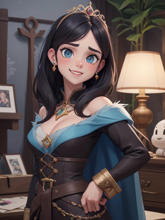 Personagem mulher estilo atompunk Fiona rainha Anna de Arendelle com marcas de guerras Imagem de desenho animado de uma mulher .Ilustra??o estilo desenho animado, estilo de arte dos desenhos animados, estilo de arte dos desenhos animados, digital illustration style, estilo atompunk design de personagens altamente detalhado, arte digital detalhada coragem, Forest fan art, Design de personagens de retrato, beautiful digital illustration, retrato de alta qualidade, Arte em quadrinhos, mulher jovem cabelo com transas lindas . Queen Anna of ArendelleBeautiful lined eyes Medium large bust and wonderful sexy clothes. image expression of sexual desire from waist to head illustration Queen Anne of Arendelle atompunk style Fallout 4 style pose playboy magazine sensual witch Character cartoon style facial expression happy beautiful smile and six medium small portrait mode waist up with lots of gold around her other stones precious portrait mode waist up queen of the south Jennifer Connelly GTA scenery dominatrix gold coins chest with jewelry with her boyfriend, um homem com barba preta, armado com um estilo militar, 