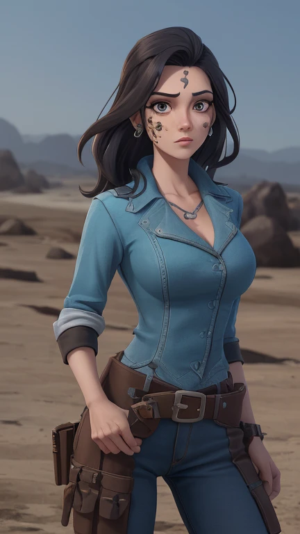 Jeday style warrior female character armed with a .38 revolver Western style atompunk Fallout 4 Jennifer Connelly le with war scars Cartoon image of a woman .Ilustra??o estilo desenho animado, estilo de arte dos desenhos animados, estilo de arte dos desenhos animados, digital illustration style, estilo atompunk design de personagens altamente detalhado, arte digital detalhada coragem, Forest fan art, Design de personagens de retrato, beautiful digital illustration, retrato de alta qualidade, Arte em quadrinhos, mulher jovem cabelo com transas lindas . Queen Anna of ArendelleBeautiful lined eyes Medium large bust and wonderful sexy clothes. image expression of sexual desire from waist to head illustration Queen Anne of Arendelle atompunk style Fallout 4 The perspective is from below, enfatizando a majestade e o poder da Gigante." armed with a 38 western style revolver with a 38 revolver in her hands jeday style warrior in summer clothes on the beach artwork, melhor qualidade,Cartoon style digital illustration style Jill Valentin resident Evil (papel de parede extremamente detalhado da unidade CG 8k), (melhor qualidade), (best illustration), (melhor sombra), absurdos, Realistic lighting, (Abismo), lindo brilho detalhado, arte de , Cartoon style digital illustration style artgermstyle Cartoon style digital illustration