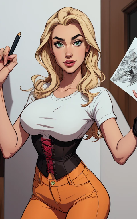 Personagens GTA estilo artgerm femininas Yvonne Strahovski estilo de desenho animado:1.2), Woman from Southern Brazil Drawing Art Gaucho Artline white background woman Cartoon image of a woman , roupas sensuais , garota super valente destemida , Ilustra??o estilo desenho animado, estilo de arte dos desenhos animados, estilo de arte dos desenhos animados, digital illustration style, design de personagens altamente detalhado, arte digital detalhada fofa, City fan art, design de personagem retrato, beautiful digital illustration, retrato de alta qualidade, arte em quadrinhos, retrato do design do personagem, Busty without clothes and medium breasts female character two girlfriends Beautiful character pose in dynamic pose two women together Yvonne Strahovski on the left and together with Jennifer Connelly on the right with a symmetrical body with a corset and beautiful breasts, corpo bem definido, delicado e sensual, estilo de desenho animado, digital illustration with each other artgerm style Angelica - Fate/Kaleid Liner Prisma Illya cartoon style digital illustration colorful background diverse attractive woman sesy beautiful female symmetrical breasts beautiful breasts in cartoon style digital illustration art, melhor qualidade,Cartoon style digital illustration style Jill Valentin resident Evil (papel de parede extremamente detalhado da unidade CG 8k), (melhor qualidade), (best illustration), (melhor sombra), absurdos, Realistic lighting, (abismo), lindo brilho detalhado, arte de , Cartoon style digital illustration style artgermstyle Cartoon style digital illustration GTA mulher de 35 anos, very long blonde hair down to the waist and half curly with bangs, seios pequenos, olhos grandes com um brilho apaixonado, olhos verdes mel, Um lindo sorriso, wearing a long black t-shirt with a green feminine suit and jeans, in a serious and sweet comic-style pose, alta qualidade