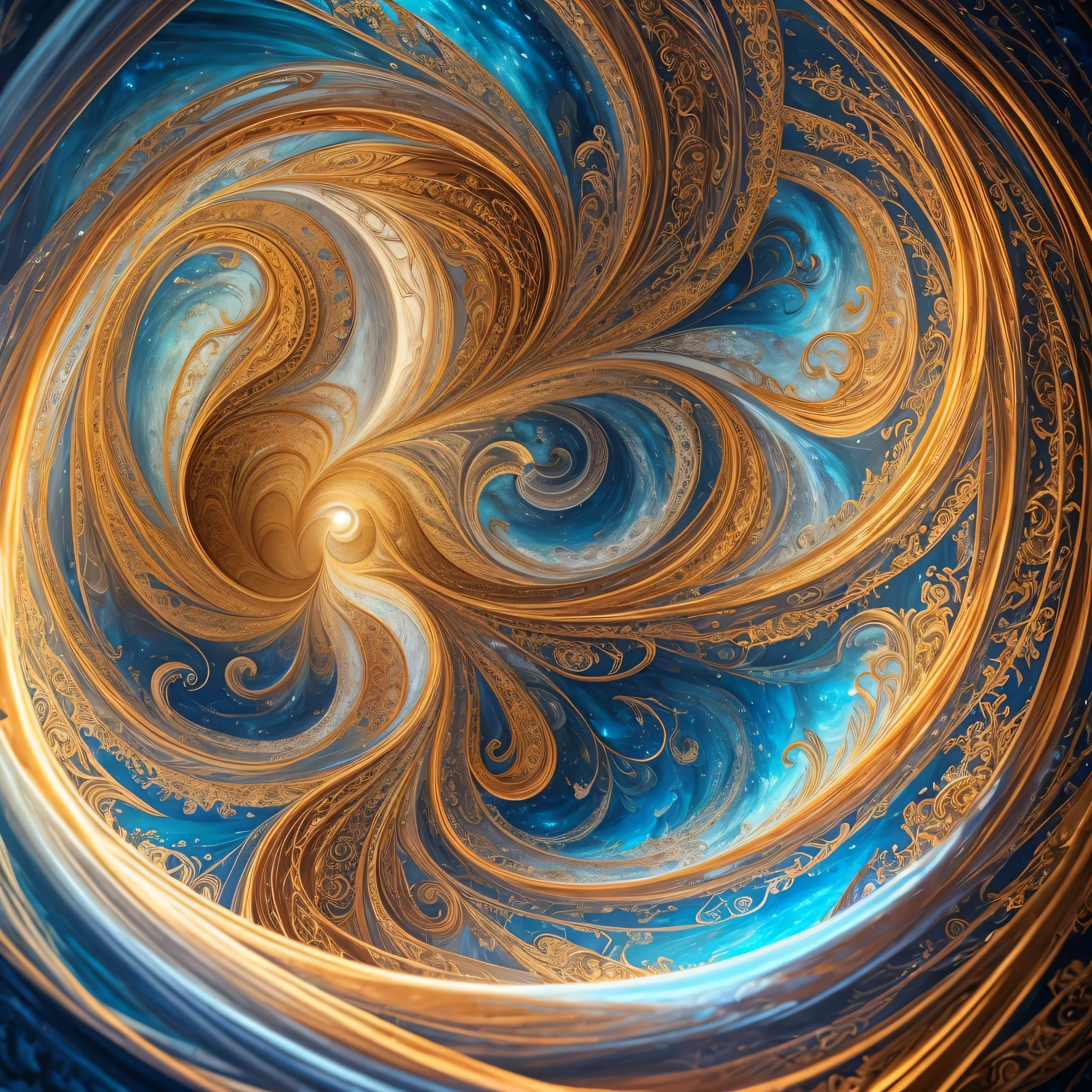 painting of a woman in a dress with a swirly background, a detailed painting inspired by Rebecca Guay, shutterstock contest winner, fantasy art, intricate oil painting artwork, softly swirling magical energy, beautiful gorgeous digital art, fantasy woman, a beautiful artwork illustration, beautiful intricate oil painting, beautiful art uhd 4 k, swirling magical energy, intricate beautiful painting, three sided view, Conceptual art, depth of field, reflection light, from above, highres, super detail, best quality, 8k