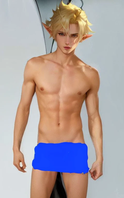 a close up of a person in a white calvin klein underwear with a blonde hair, skinny male mage, shirtless, blonde guy, skinny male fantasy alchemist, twink, shirtless :: high detail, young blonde boy fantasy thief, v from devil may cry as an elf, flat chested, thin young male, skinny male fantasy scientist, of a shirtless, a male elf.2D Art