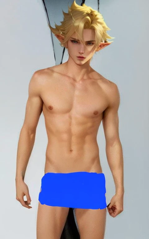 a close up of a person in a white calvin klein underwear with a blonde hair, skinny male mage, shirtless, blonde guy, skinny male fantasy alchemist, twink, shirtless :: high detail, young blonde boy fantasy thief, v from devil may cry as an elf, flat chested, thin young male, skinny male fantasy scientist, of a shirtless, a male elf.2D Art