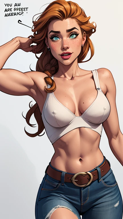 Character style illustration style Completely bare breasts showing a little fear Breast size Cartoon name: Isabella Cruz white background medium breasts freckled face Jennifer Connelly actress strong contours Physical description - long straight hair, tingidos de um marrom vibrante que contrasta com sua pele clara. - You reflect a mix of curiosity and determination. - Ela tem uma estatura alta, with a slender and agile figure, evidenciando sua agilidade e destreza. -fundo colorido Design de personagens de retrato, beautiful digital illustration, retrato de alta qualidade, Arte em quadrinhos, Corpo inteiro sensualizando ou pelada. folha de retorno. return sheet member clothes of the day hellish day expression of hatred and blood on the face Atompunk style female character Queen Fiona Anna of Arendelle with war marks Cartoon image of a woman .Ilustra??o estilo desenho animado, estilo de arte dos desenhos animados, estilo de arte dos desenhos animados, digital illustration style, estilo atompunk design de personagens altamente detalhado, arte digital detalhada coragem, Forest fan art, Design de personagens de retrato, beautiful digital illustration, retrato de alta qualidade, Arte em quadrinhos, mulher jovem cabelo com transas lindas . Queen Anna of ArendelleBeautiful lined eyes Medium large bust and wonderful sexy clothes. image expression of sexual desire from waist to head illustration Queen Anne of Arendelle atompunk style 35 year old woman, very long blonde hair down to the waist and half curly with bangs, seios pequenos, olhos grandes com um brilho apaixonado, olhos verdes mel, Um lindo sorriso, wearing a long black t-shirt with a green feminine suit and jeans, in a serious and sweet comic-style pose, alta qualidade