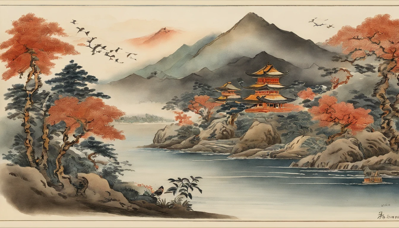 (best quality,artistic:1.2), (style of hokusai:1.1), (ukiyoe painting:1.1), (man:1.1),smoke pipes,scroll,traditional,Japanese culture,woodblock prints,charming,meticulous detailing, vibrant colors, flowing lines, serene atmosphere, cultural heritage, evocative scenery, harmonious composition, timeless beauty, master artist