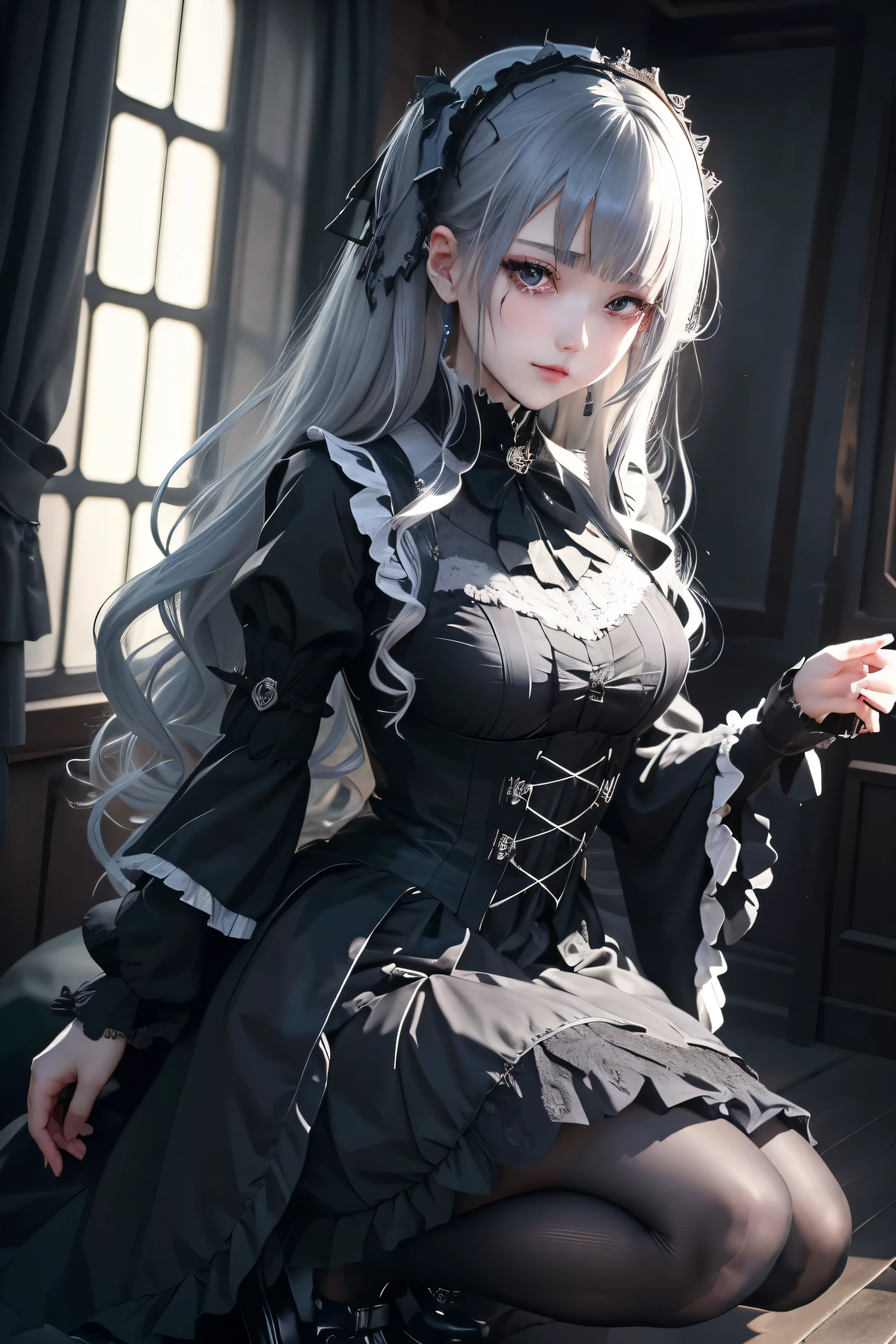 Hard Dark Gothic Makeup、deep night sky、Horror、Black dark eyeshadow、cry、sad、Good skin radiance、Dark Gothicメイク、Dark smile、palace、The beauty of fragrance、24-years-old、Expression of intense sexual pleasure、Embarrassed look、Dark Gothic、Obscene language、highest quality、View 5 books、Expression of sexual pleasure in suffering、Drunk face、紫のMaid clotheysterious、Noble、A face that is holding back the toilet、sexy、Loving smile、Twin tail hair、jet black ruffle skirt、Right blue eye, Left eye is red、Super bewitching pose、Platform Heel Shoes、Heavy makeup、Gothic ta Clothing、A little slimmer、Silver Hair、Long Hair Straight Hair、Cute Gothic Loliress、Beautiful Face、elegant features、Fascinating face、Knee-high socks、Stained glass background、Chest glistening with sweat、The room is dark、goth long dress、Bell Sleeves、Wizard Sleeve、decadent look、Sexually excited expression、Gothic Mode、Glossy thighs wet with water、Thighs that are wet and shiny with oil、Background of a room full of roses、sad expression、Rose Maiden、The embroidery is pink、The dress has pink embroidery、Thigh-high socks、Knee-high socks、Gentle expression、masturbation behavior、Dark black eyeshadow、despicable act、Stained glass and rose background、Wearing black underwear、Black panties、thighs are a little thin、Female Duo、Female couple、I have lesbian friends、A blue lightning bolt glows in her right hand.、Blue electromagnetic waves shine in my hands.、dark church background、Stained glass、black metal world、Dark Castle、Dark Room、Slender body、upright、walk、Are standing、gothic long dresaid clothes、Victorian dresses、Her thighs glisten with sweat、My body is wet and shiny、Lots of glitter on the thighs、sweating、My thighs are sticky from sweating、Sweat glistens on the thighs, The whole body is sweaty and shiny、pretty sweaty、My thighs are sweaty、My thighs are so wet、My thighs are shining with sweat、A lot of sweat glistens all over the body、The thighs are the best、