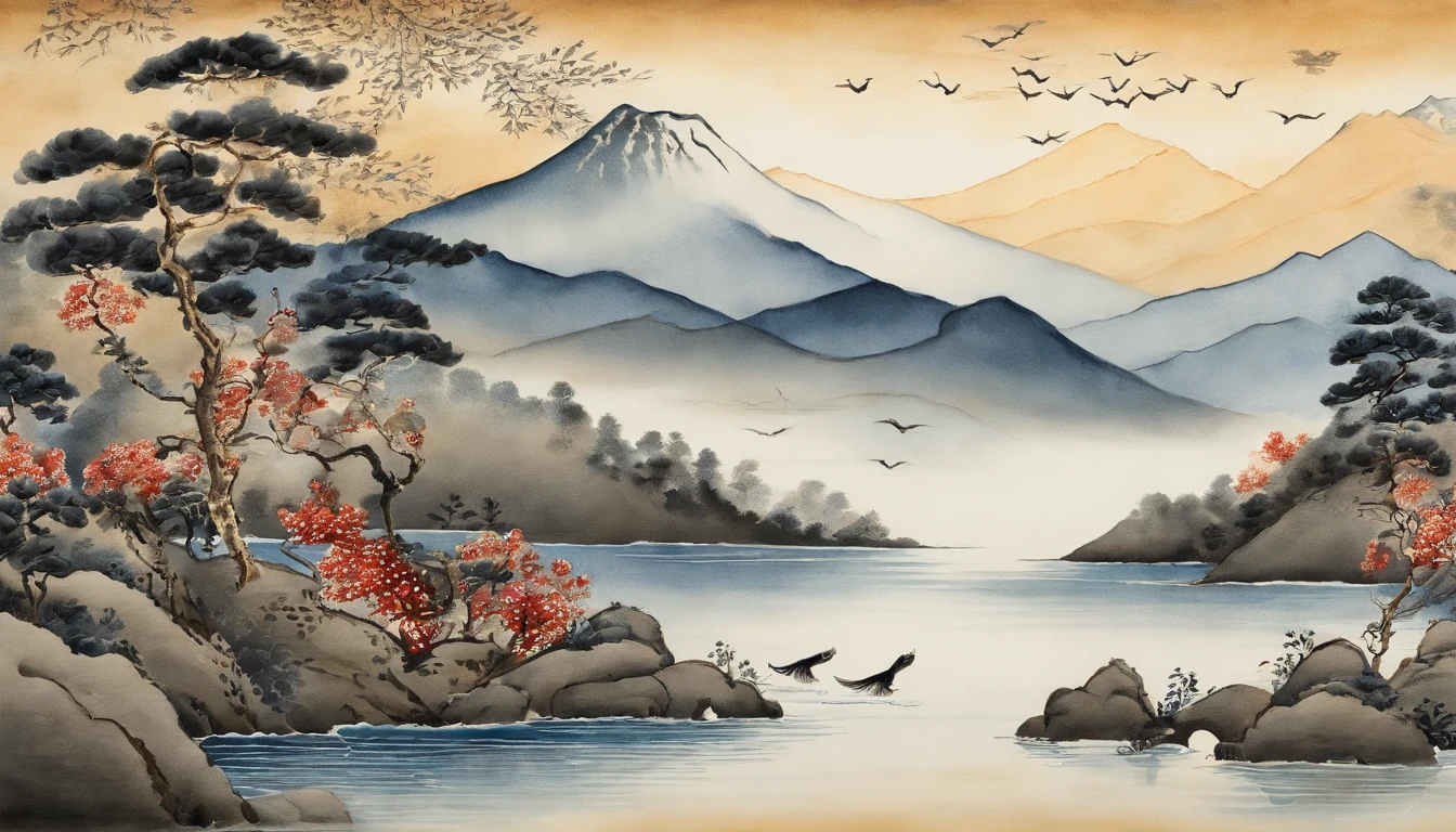 (best quality,artistic:1.2), (style of hokusai:1.1), (ukiyoe painting:1.1), (man:1.1),smoke pipes,scroll,traditional,Japanese culture,woodblock prints,charming,meticulous detailing, vibrant colors, flowing lines, serene atmosphere, cultural heritage, evocative scenery, harmonious composition, timeless beauty, master artist