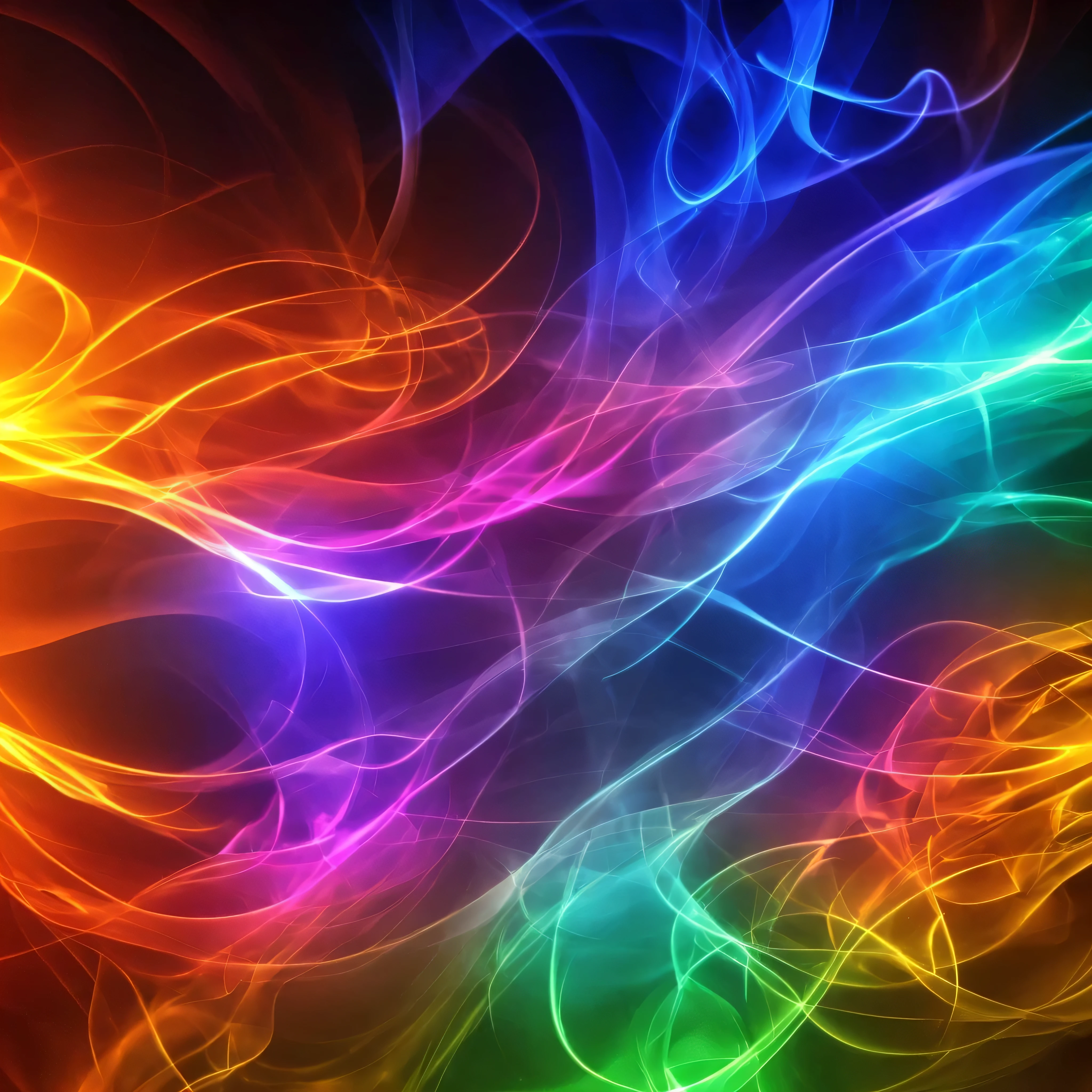 a group of seven different colored lights in a row, digital art inspired by Jan Rustem, flickr, elements, aura, hot colors, beautiful visuals, auras, glowing rich colors, various colors, abstract colors, apophysis, elemental, fractal flame, hd art, flame colors bright, wallpaperflare, abstract!!!, bright neon solar flares, digital art, best quality, highres, 8k, high details, high quality
