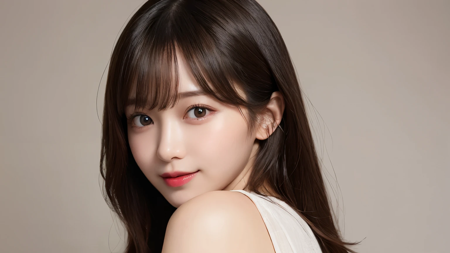 on the table, best quality, shape, Super detailed, Finely, high resolution, 8k wallpaper, 完璧なダイナミックな構shape, Beautiful and delicate eyes, Medium Length Hair, Small Breasts, Natural lipstick, Casual sexy pose,Smile,20 year old girl、midnight、Beautiful and detailed face、Perfect beautiful face,big eyes、original photo、Use the whole body to express female posture、Beautiful and delicate eyes、Small face、Beautiful duplex、Facelift and style,skirt、Beautiful golden ratio face,Long hair