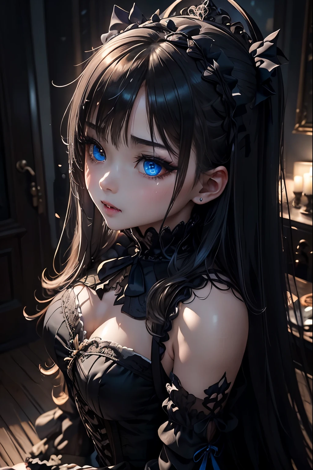 ハードDark Gothicメイク、deep night sky、Horror、Black dark eyeshadow、cry、sad、Good skin radiance、Dark Gothicメイク、Dark smile、palace、The beauty of fragrance、24-years-old、Expression of intense sexual pleasure、Embarrassed look、Dark Gothic、Obscene language、highest quality、View 5 books、Expression of sexual pleasure in suffering、Drunk face、紫のMaid clothes、Mysterious、Noble、A face that is holding back the toilet、sexy、Loving smile、Twin tail hair、jet black ruffle skirt、Right blue eye, Left eye is red、Super bewitching pose、Platform Heel Shoes、Heavy makeup、Gothic Lolita Clothing、A little slimmer、Silver Hair、Long Hair Straight Hair、Cute Gothic Lolita Dress、Beautiful Face、elegant features、Fascinating face、Knee-high socks、Stained glassが背景、Chest glistening with sweat、The room is dark、goth long dress、Bell Sleeves、Wizard Sleeve、decadent look、Sexually excited expression、Gothic Mode、Glossy thighs wet with water、Thighs that are wet and shiny with oil、Background of a room full of roses、sad表情、Rose Maiden、The embroidery is pink、The dress has pink embroidery、Thigh-high socks、Knee-high socks、Gentle expression、masturbation behavior、Dark black eyeshadow、despicable act、Stained glassと薔薇背景、Wearing black underwear、Black panties、thighs are a little thin、Female Duo、Female couple、I have lesbian friends、A blue lightning bolt glows in her right hand.、Blue electromagnetic waves shine in my hands.、dark church background、Stained glass、black metal world、Dark Castle、Dark Room、Slender body、upright、walk、Are standing、gothic long dresaid clothes、Victorian dresses、Her thighs glisten with sweat、My body is wet and shiny、Lots of glitter on the thighs、sweating、My thighs are sticky from sweating、Sweat glistens on the thighs, The whole body is sweaty and shiny、pretty sweaty、My thighs are sweaty、My thighs are so wet、My thighs are shining with sweat、A lot of sweat glistens all over the body、The thighs are the best、