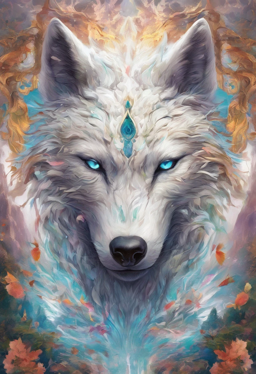 Splash art, a wolf head, ((white background)), piercing eyes, epic Instagram, artstation, splash style of colorful paint, contour, hyperdetailed intricately detailed , unreal engine, fantastical, intricate detail, splash screen, complementary colors, fantasy concept art, 8k resolution, deviantart masterpiece, real, heavy strokes, paint dripping, splash arts
