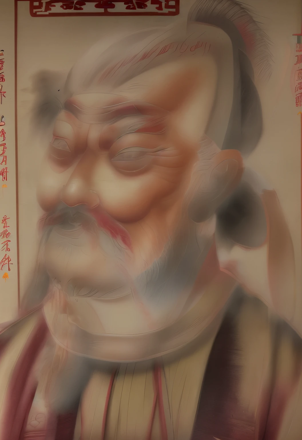 digital photo of an ancient chinese poet, serious expression, intricate details, editorial photo