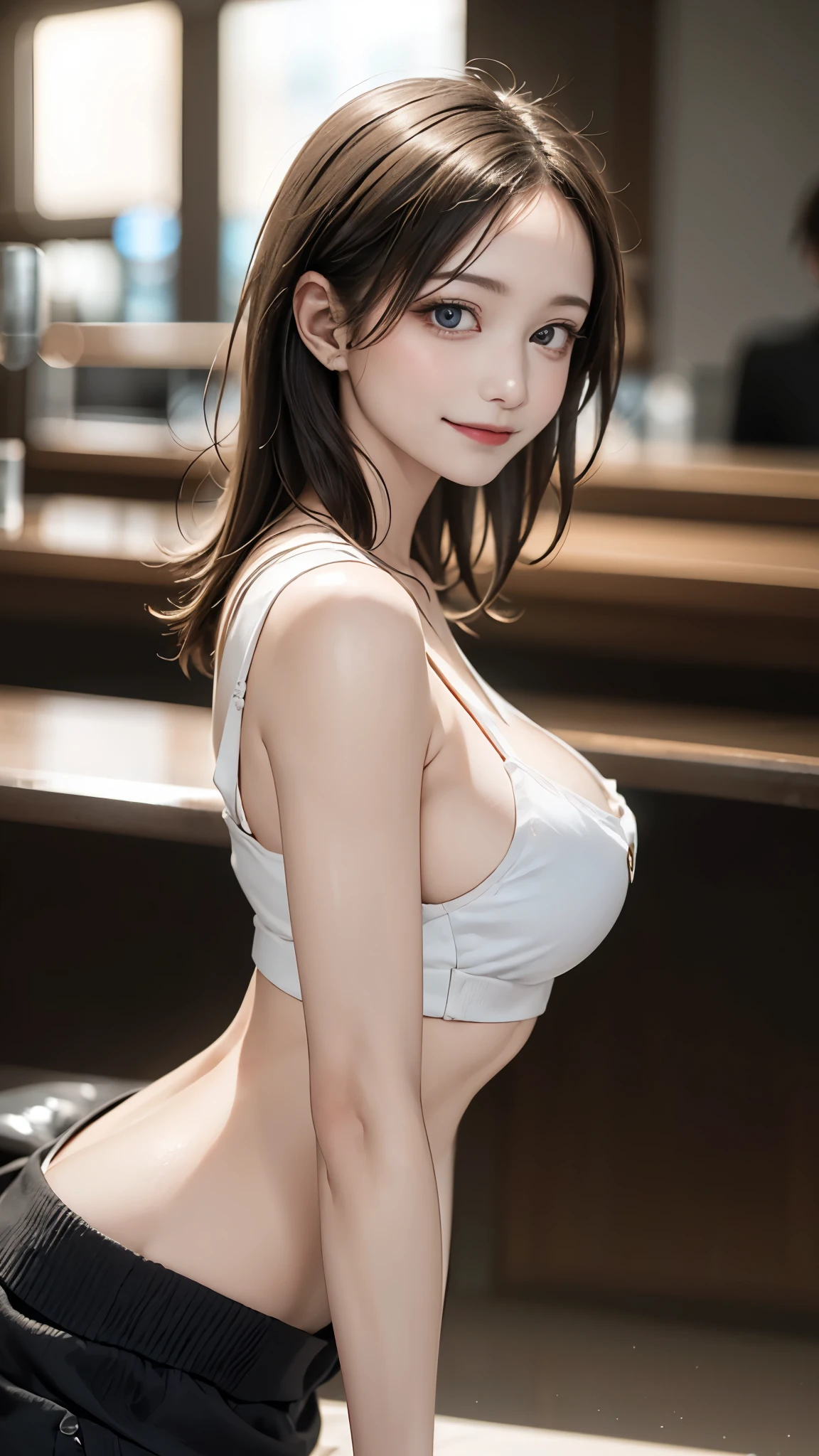 (masterpiece, highest quality, highest quality, Official Art, beautifully、aesthetic:1.2), Cinema Lighting、(Key light at 45 degrees from the front,Orange Fill Light、Soft Blue Backlight、Strong Shadows、Blue and orange color palette), Accurate human body、Someone knowledgeable、Correct five-finger、4K - ultra-vivid、highest quality, masterpiece, Ultra-high resolution, Detailed Background、The perfect background、
((Oily skin,Glowing Skin、Realistic skin texture、Beautiful skin in every detail、Shiny skin)), White skin, Real human skin, (Familiar), Oval Face, pore, Ultra-high resolution, (8k, RAW Photos, Realistic: 1.4), One Girl, slim, (kind, Goddess-like eyes) happiness: 1.2), (Lip gloss, eyelash, Gloss Face, highest quality, Ultra-high resolution, Wide Lighting, Natural Shading)、
From head to toe、
sc1, couch, scenery, table, indoors, night sky, low_light, depth of field, from from side, sitting,, ultra detailed, masterpiece, best quality, aesthetic, detailed,, solo, soft smile, light smile,
1girl, (hostess:1.5), (((Golden lighting))), Shiny and smooth Black short hair、Velvet celebrity split dress:1.3)