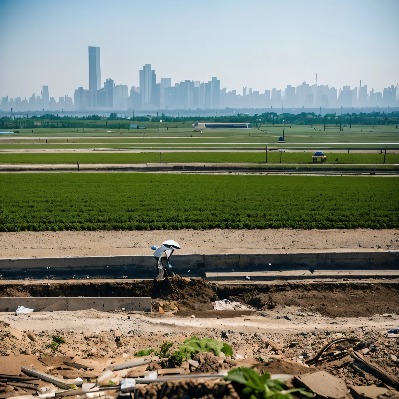 The devastated earth, polluted and corrupted,、I am looking for help。See how Midjourney is building the first prototypes for a cleaner, greener future。