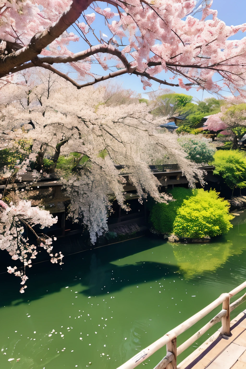River side,[[[A large amount of flowers fluttering down]]], A large amount of flowers fluttering down]]]Arashiyama、Cherry tree in full bloom、Flower storm,A large amount of flowers fluttering down様、Falling leaflets、