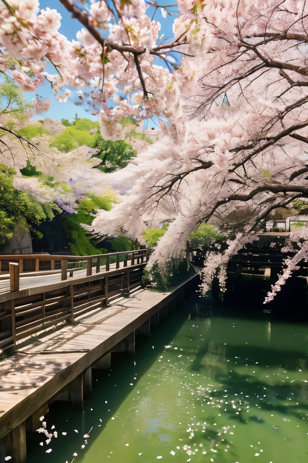 River side,[[[A large amount of flowers fluttering down]]], A large amount of flowers fluttering down]]]Arashiyama、Cherry tree in full bloom、Flower storm,A large amount of flowers fluttering down様、Falling leaflets、