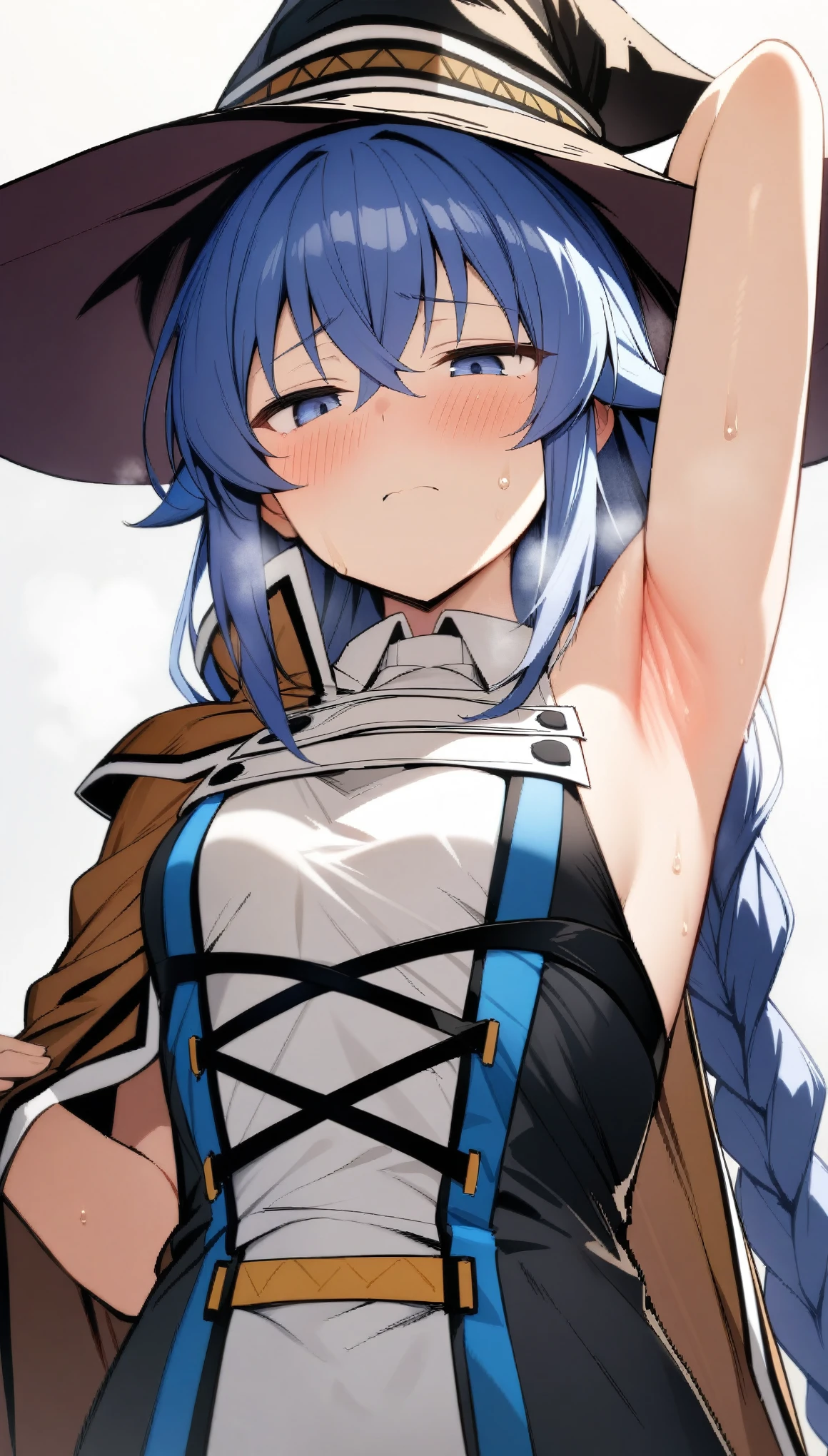 NSFW,(((1girl,1boy,fellatio))),Mushoku Tensei Style, Roxy Migurdia, One girl, bangs, Black Hat, Blue background, blue eyes, Blue Hair, Braiding, brown Cape,sitting ,  white lace panties,Floating Hair, Hair between the eyes, Have, Long Hair, View your viewers,witch Have, cloud, Outdoor, break masterpiece ,8k unity wallpaper,anime key visual,highest quality, High resolution, unity 8k wallpaper, (shape:0.8),anime coloring,highly detailed face, detailed eyes,growing eyes,shiny skin,fine skin,white skin,dense skin,detailed hair,highly detailed legs,perfect lighting, Detailed CG, (perfect hands, perfect anatomy),High resolution,(Detailed wear ),slender limbs, delicate curves, dainty hands,figure:0.8,