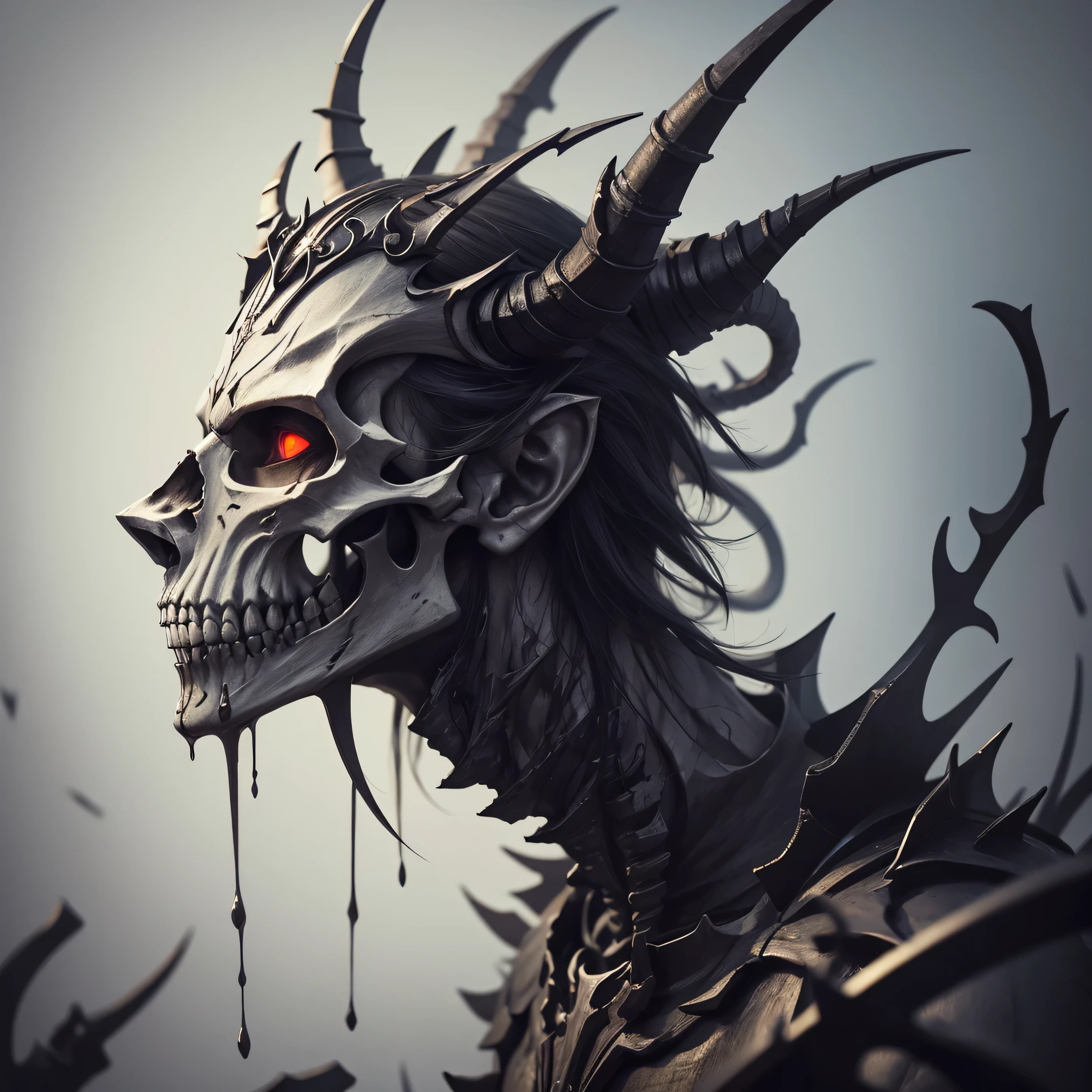 (realistic:1.3), intricate details,painting \(artwork\), ((masterpiece,best quality)), ((cinematic light)), girl,gun,hybrid,hyperealistic, scary, dark fantasy \(style\), detailed armor, detailed helmet
