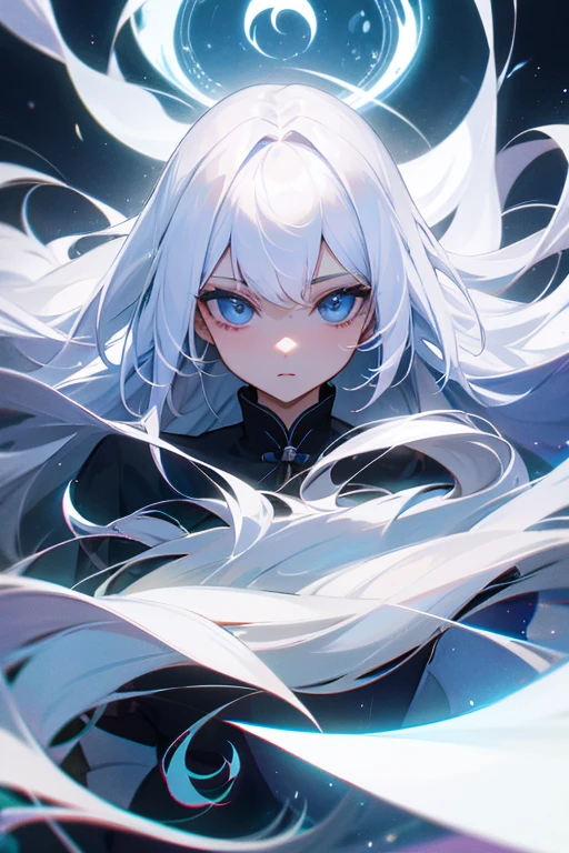 White Hair　Long Hair　beautiful　neutral　mysterious　Brilliance　beautiful人