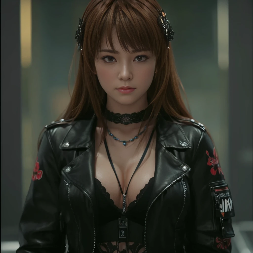 ((Top Quality、16K、masterpiece:1.3))、a tall and beautiful woman、Perfect Figure:1.4、(retro futuristic aesthetic) Slim Abs. Orion girl (from star trek) solo, red-haired (very red hair) 、60s hairstyle (with hair bangs), realistic green skin, small eyebrows, No postural movement、Stand up straight、Huge bust、Highly detailed facial and skin texture、(A detailed eye, Symmetry Eyes, Clear realistic eyes, Double eyelidd、Cold-stricken face、Symmetrical face), very green skin (illuminated, realistic shading sound), goth makeup, Royal sisters full of fans、The Telegraph Esbian、peach buttocks、(black futuristic Dress, Very Tight Knit), cleavage, squart、(Raw foto:1.2)、((Photorealcitic:1.4))Top Quality、masterpiece、Real Photography、very delicate and beautiful.、super detailed CG、Unity、8K photo wallpaper、delicate detail、best qualtiy、Highly detailed CG unity 8k wallpaper、absurderes、Incredibly Absurd、huge file size、extremely highly detailed、Hight Resolution、ighly Details、Beautiful detail girl、extremely detailed eyes and face、beautiful delicate eyes、Facial light、cinematic lightings、(big hips, thick thighs, beautiful legs, black pantyhose) 1girll、see -through,Watch your audience, Plane Air, high ponytail、ulzzang-6500、The Telegraph Esbian, different poses at different angles,