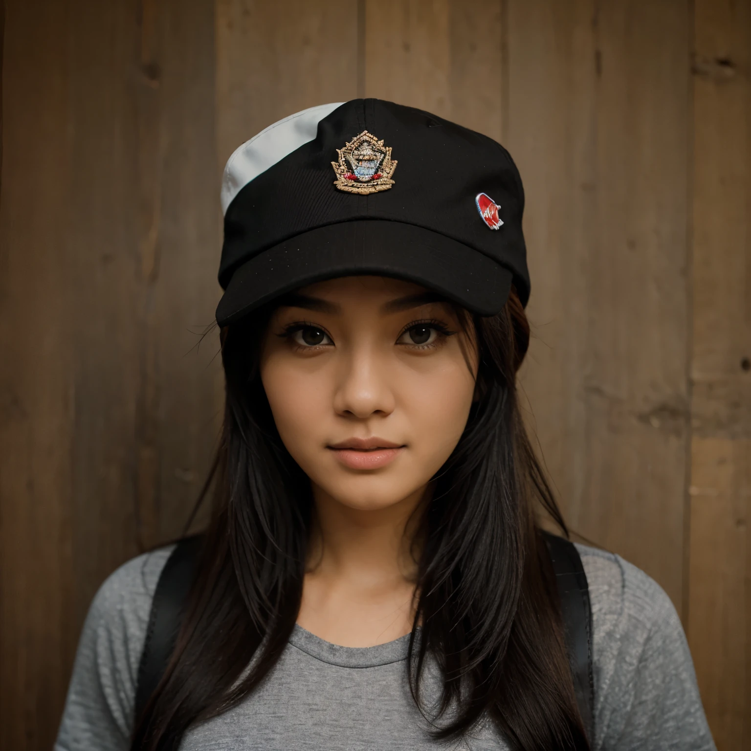 seorang lelaki gempal berkacamata dan memakai topi snapback
