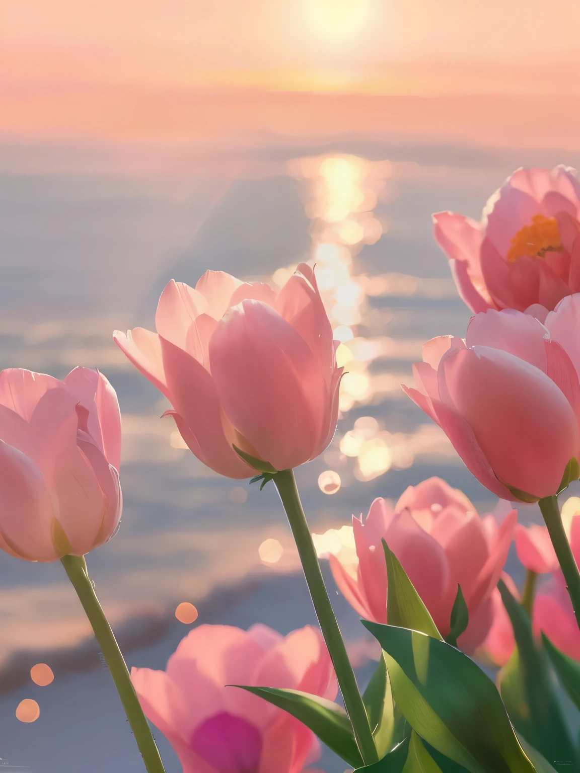 flower,Sunlight,Romantic atmosphere,High-definition quality,4k,Perfect work