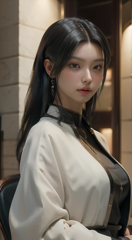 ((Best quality)), ((masterpiece)), (detailed:1.4), 3D, an image of a beautiful cyberpunk female,HDR (High Dynamic Range), Ray Tracing, NVIDIA RTX, Super-Resolution, Unreal 5, Subsurface scattering, PBR Texturing, Post-processing, Anisotropic Filtering, Depth-of-field, Maximum clarity and sharpness, Multi-layered textures, Albedo and Specular maps, Surface shading, Accurate simulation of light-material interaction, Perfect proportions, Octane Render, Two-tone lighting, Wide aperture, Low ISO, White balance, Rule of thirds, 8K RAW,