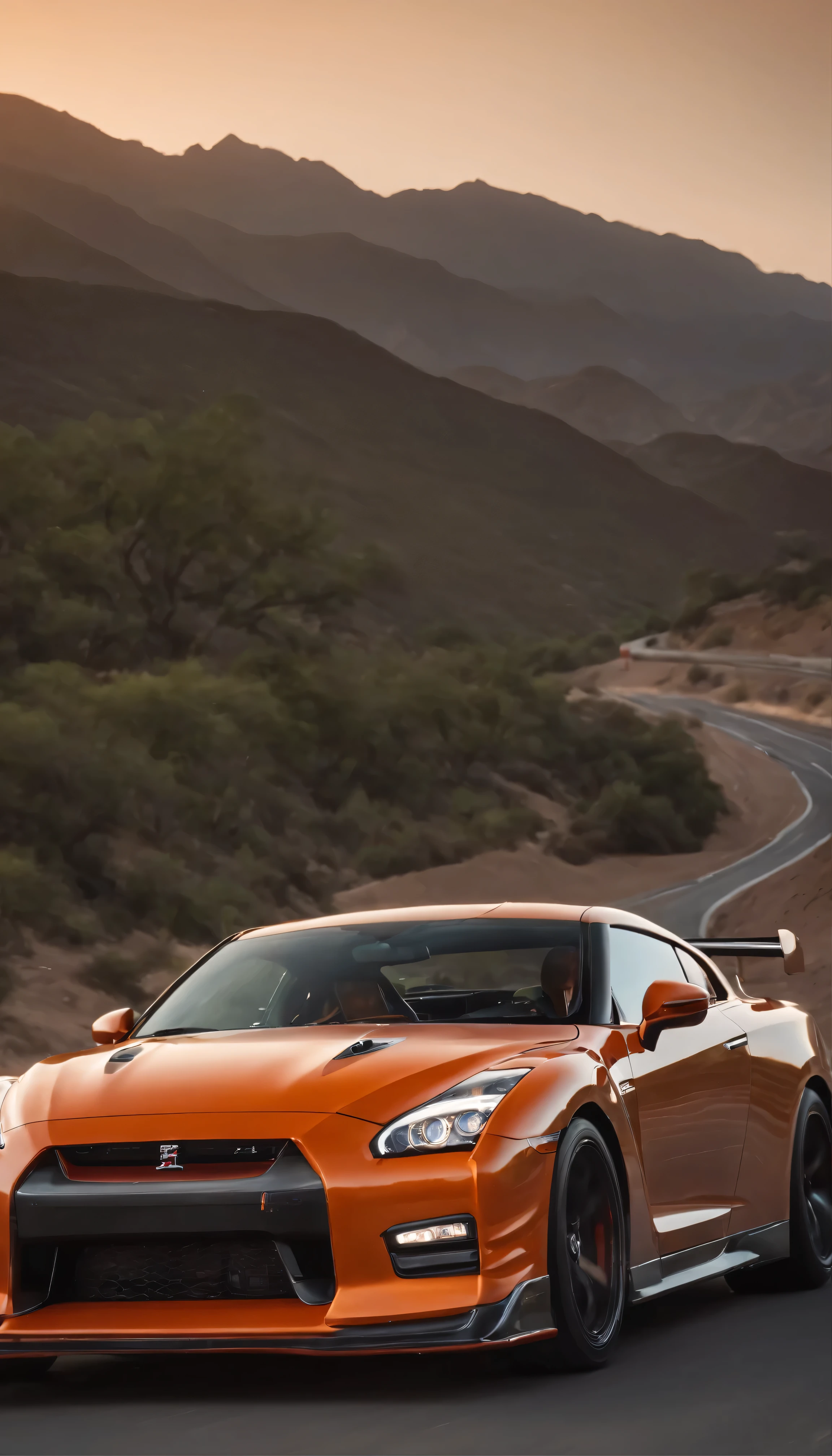 with high definition images，Paul Walker in his iconic racing gear、Holding the wheel of a silver Skyline GT-R、High-definition images create fascinating, cinematic scenes.。The engine roared to life.、The exhaust emits a powerful, burning smoke.。With the sunset in the background、Gives the race track a warm orange glow。The scream of the Skyline&#39;s rev limiter echoes across the deserted landscape.、Paul&#39;s eyes are intently focused on the finish line。The vibrant colors of the morning glow blend seamlessly with the smooth curves of the GT-R.、Creates breathtaking, dynamic images。Paul Walker&#39;s perfect photo in the best possible picture